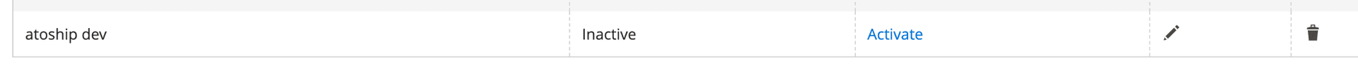 Magento Integrations list showing Activate link for atoship